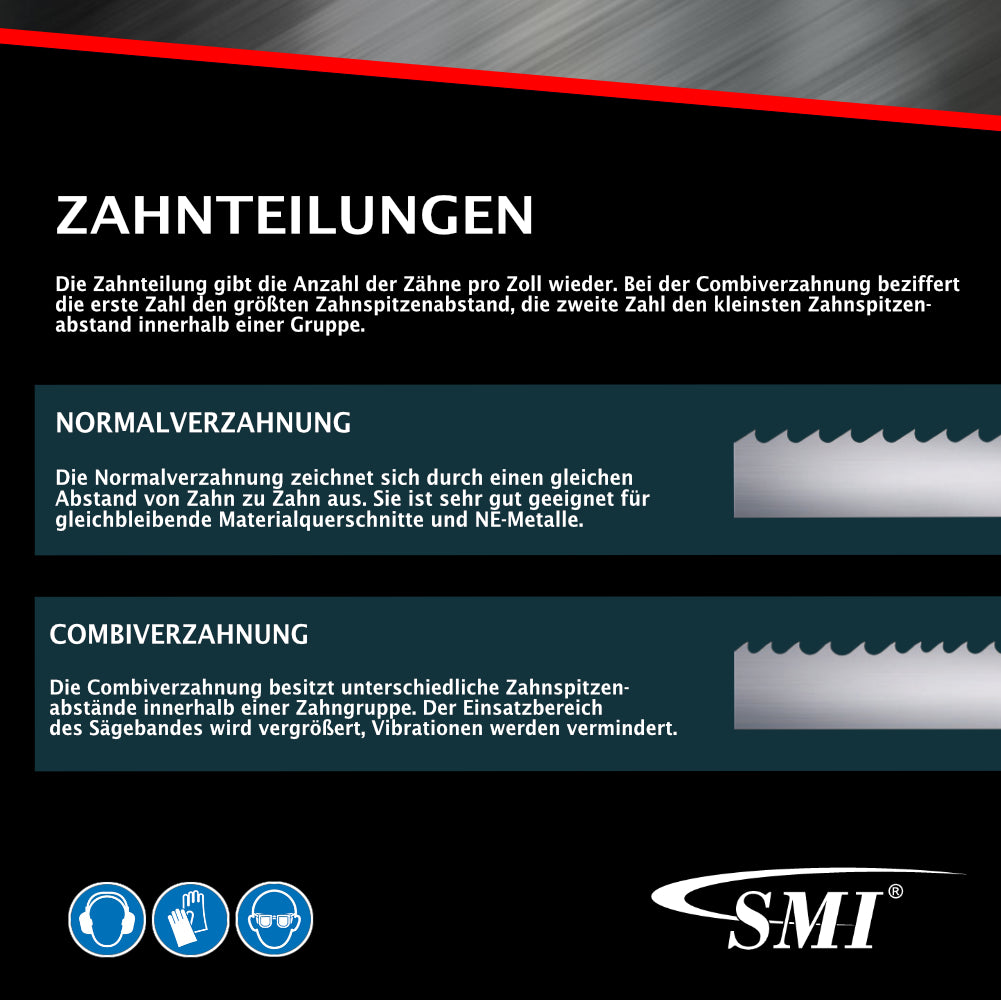 SMI Set van 2 zaagbanden bimetaal M 42 afmetingen 1140x13x0,65 mm 8/12 SMI Set van 2 zaagbanden bimetaal M 42 afmetingen 1140x13x0,65 mm 8/12